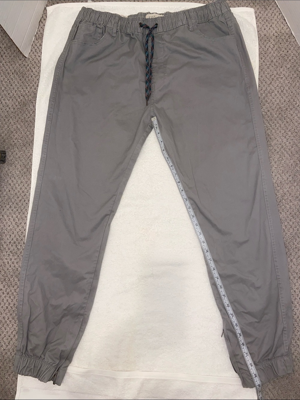 Free Planet Men’s Gray Jogger Pants XL Drawstring Elastic Waist Casual